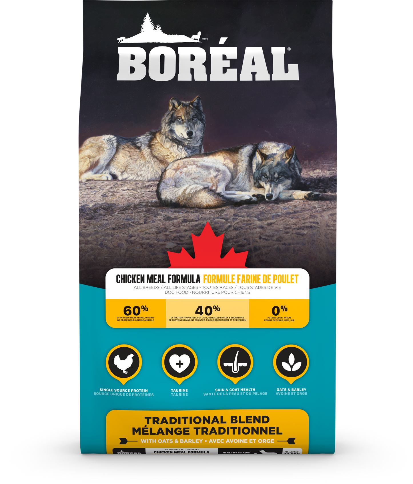 Boréal Traditional Blend Chicken Dog Food