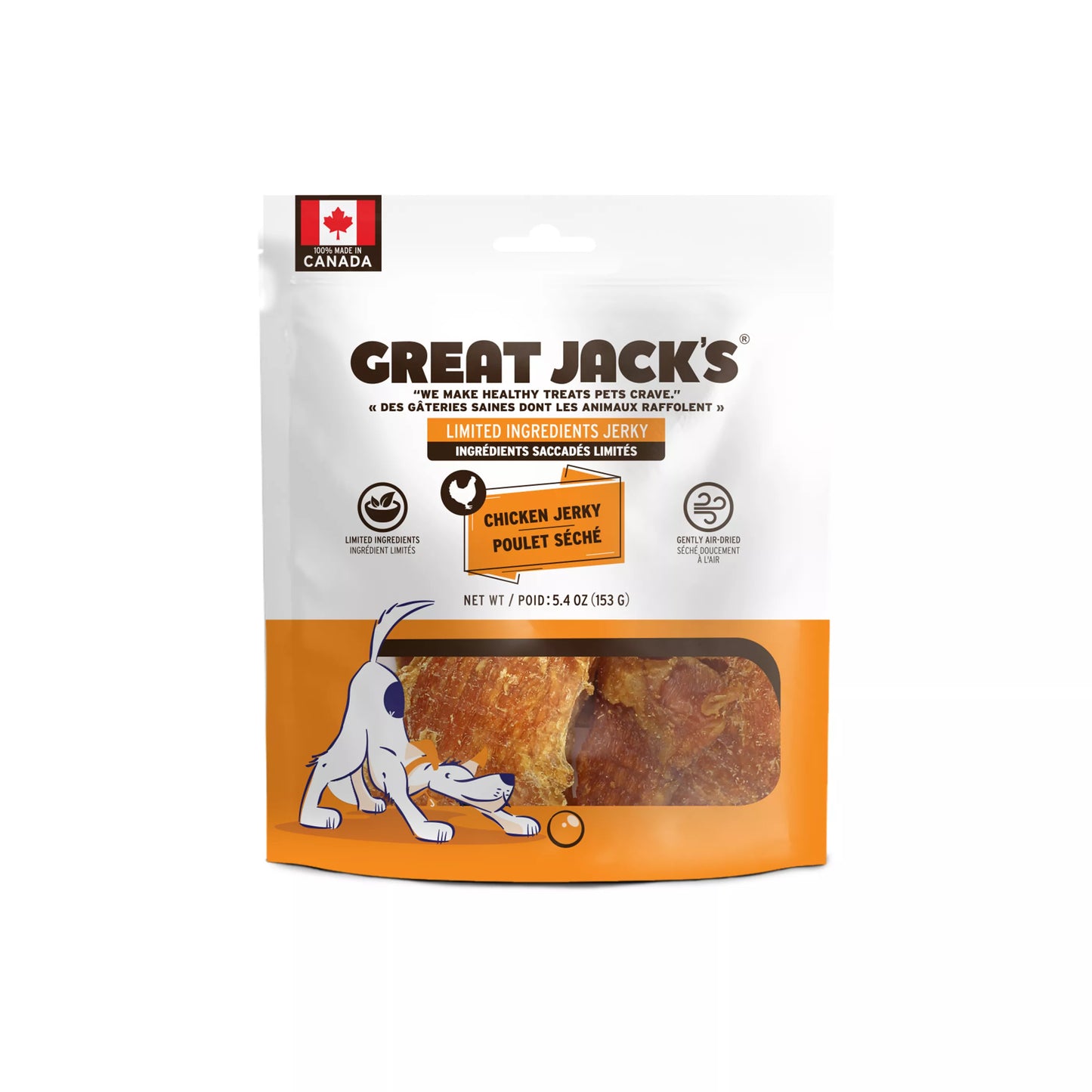 Great Jack's Air-Dried Chicken Jerky Dog Treats