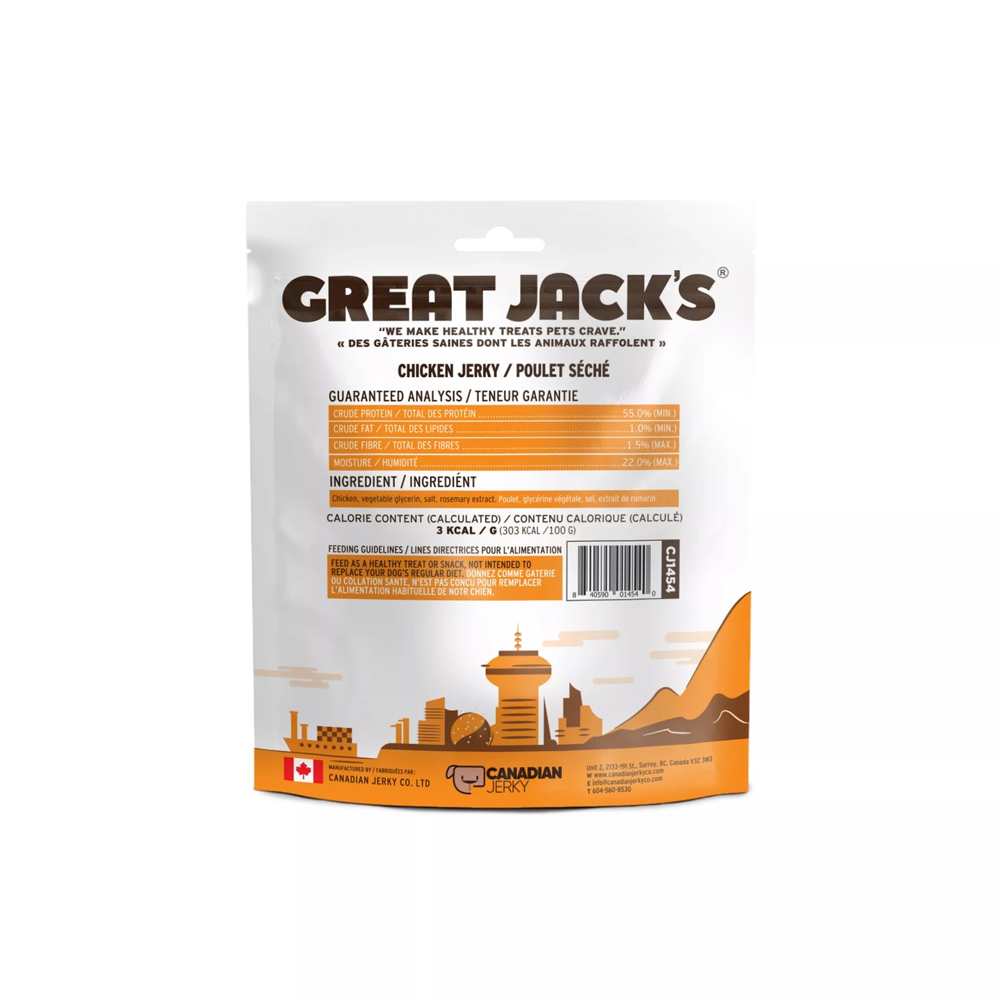 Great Jack's Air-Dried Chicken Jerky Dog Treats