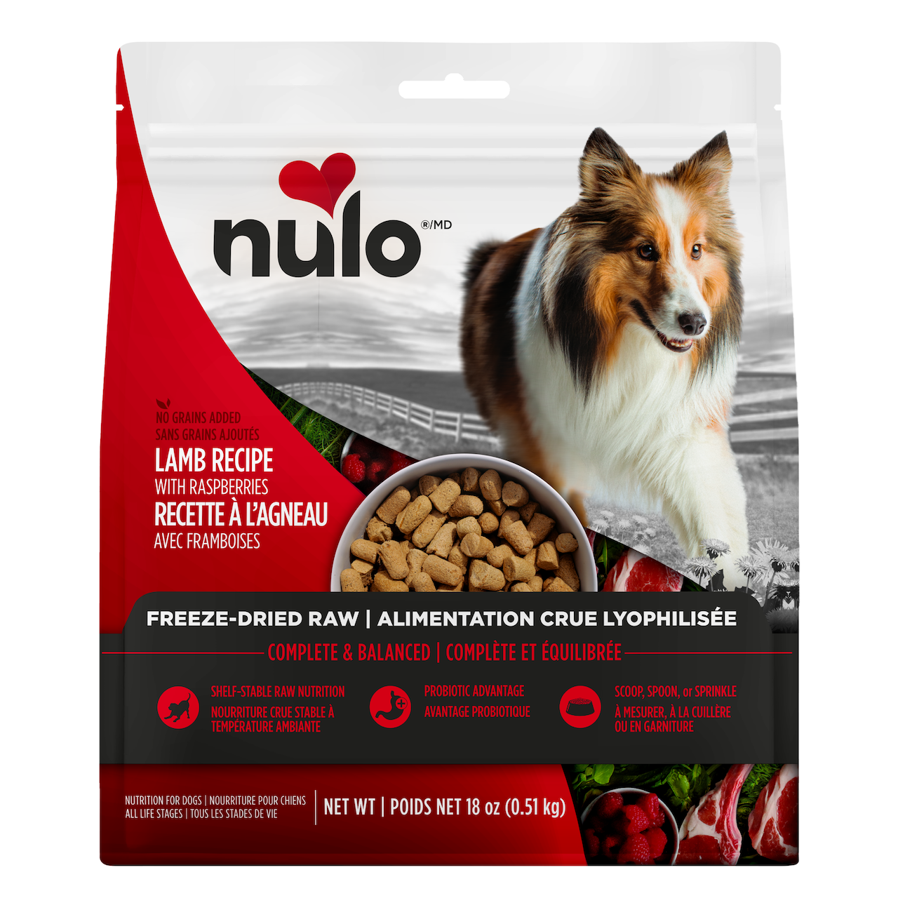 Nulo Freeze-Dried Raw Lamb with Raspberries for Dogs