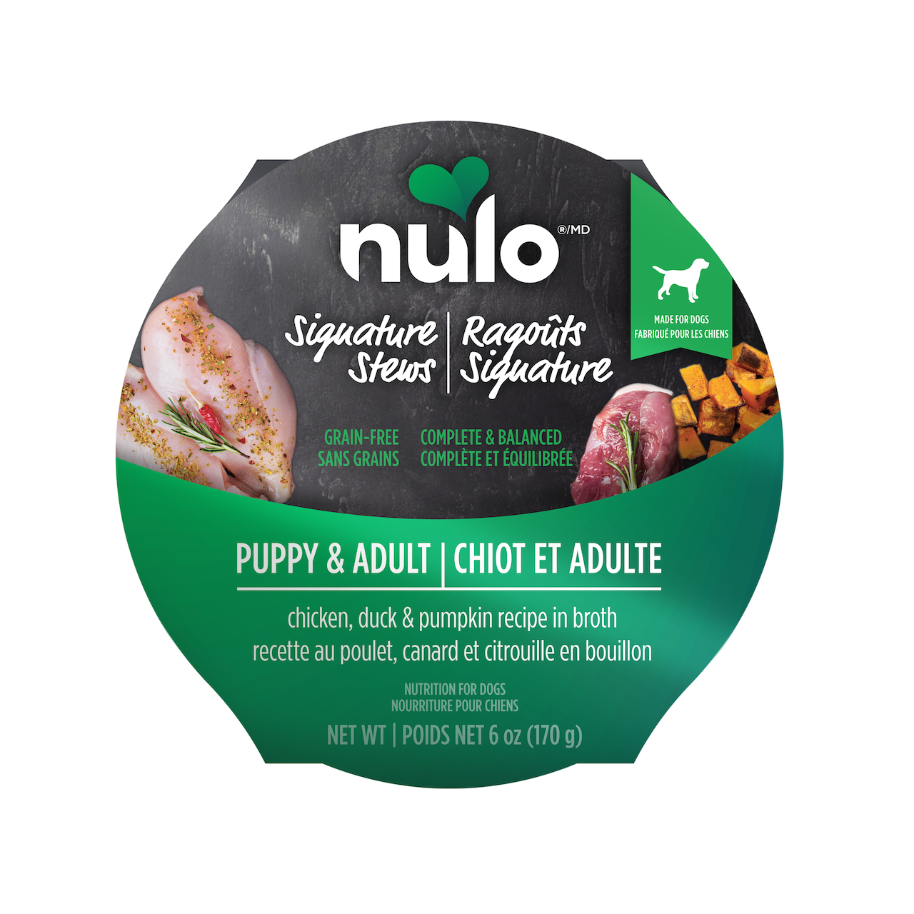 Nulo Signature Stews Chicken, Duck & Pumpkin in Broth for Dogs