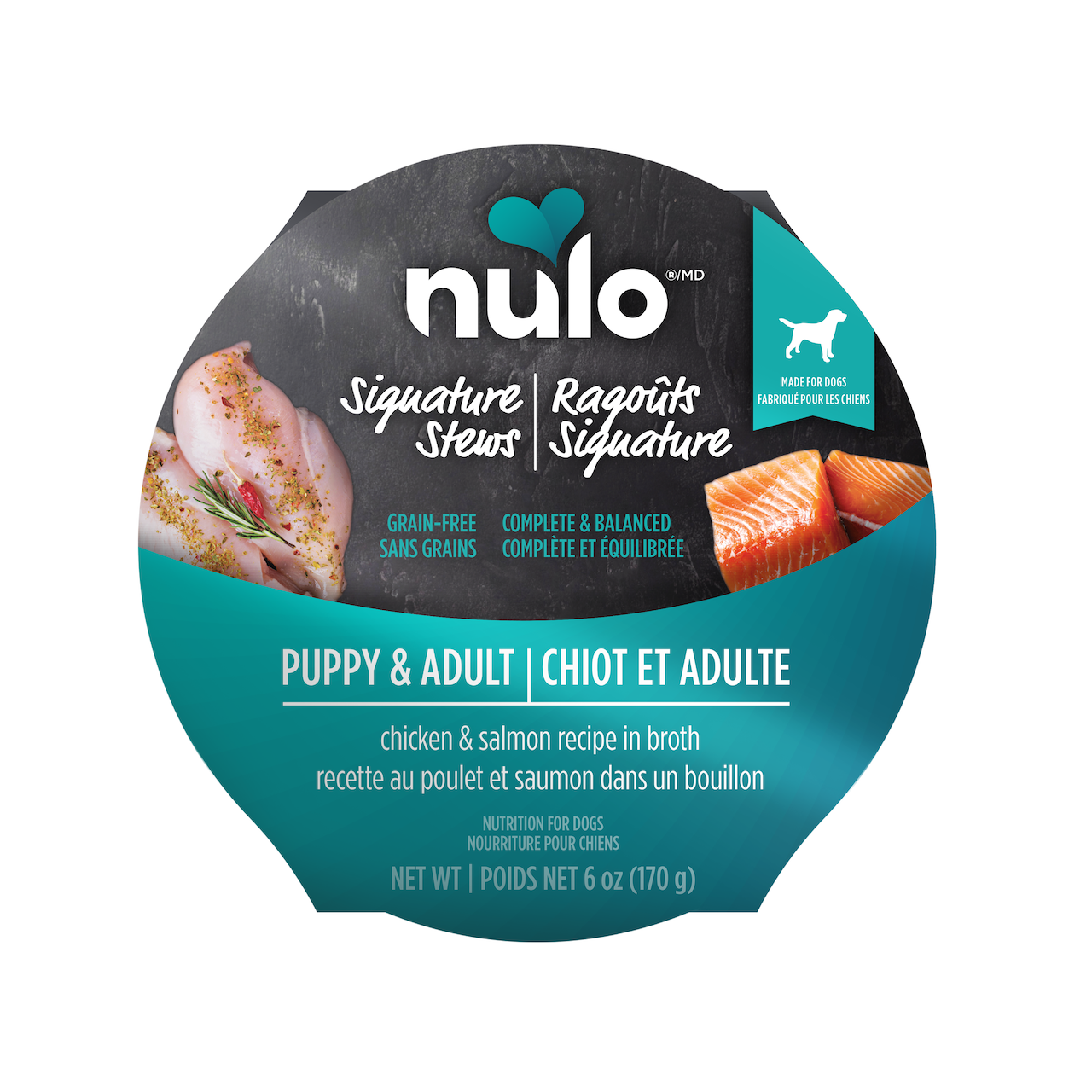 Nulo Signature Stews Chicken & Salmon in Broth for Dogs