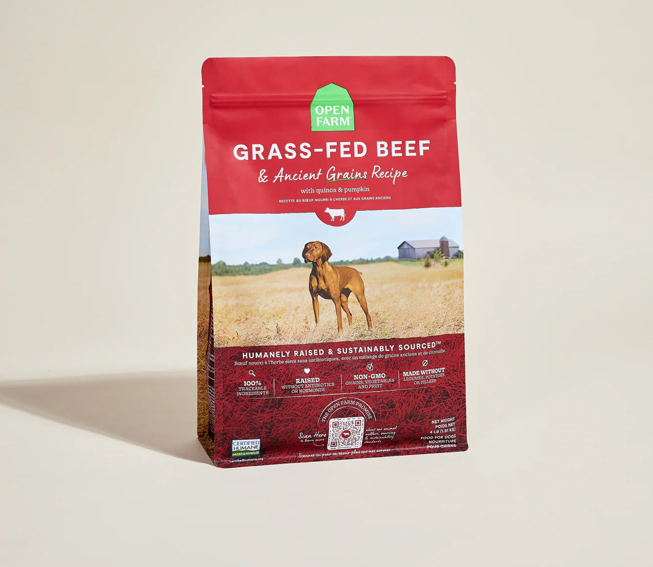 Open Farm Grass-Fed Beef & Ancient Grains Dog Food
