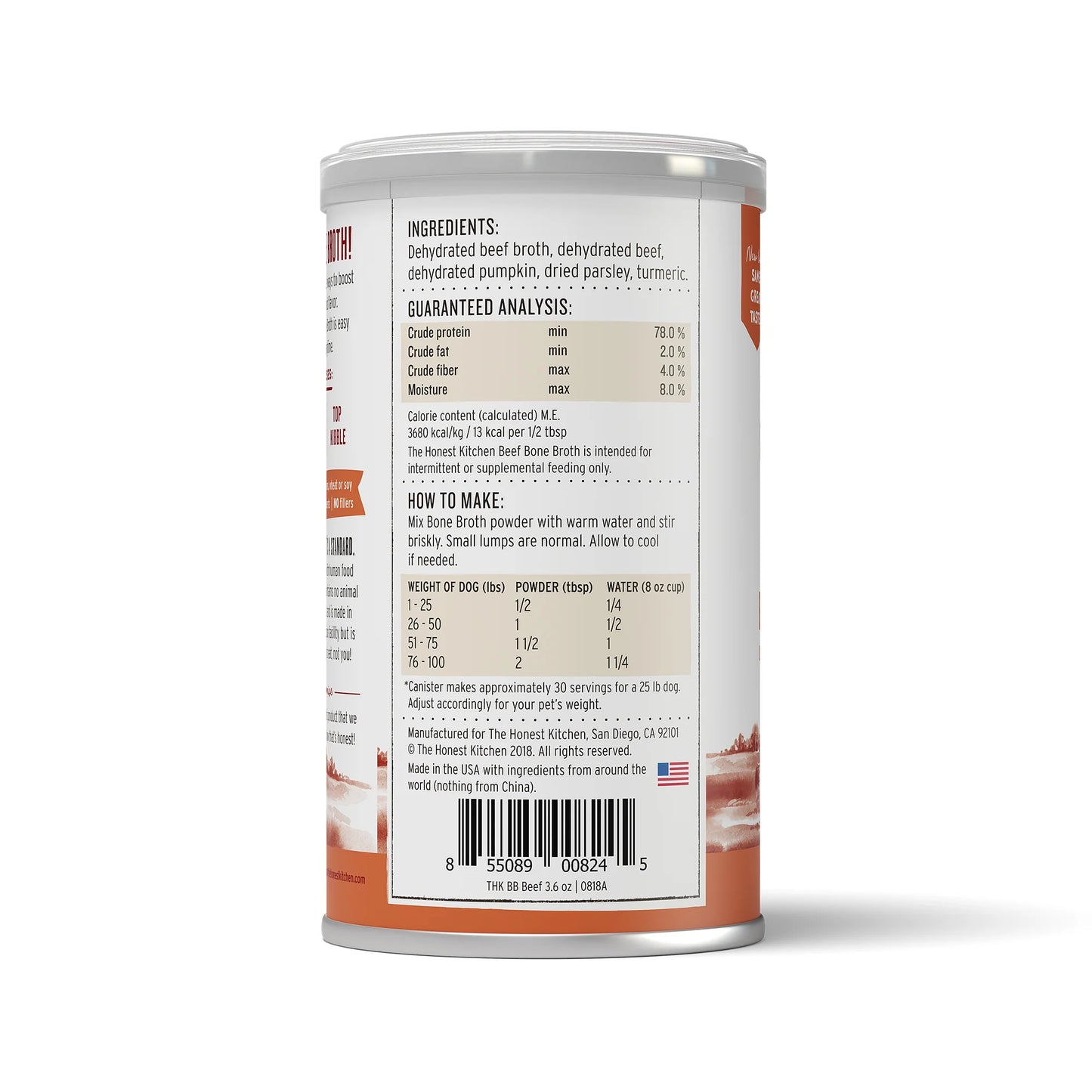 The Honest Kitchen Instant Beef Broth with Turmeric