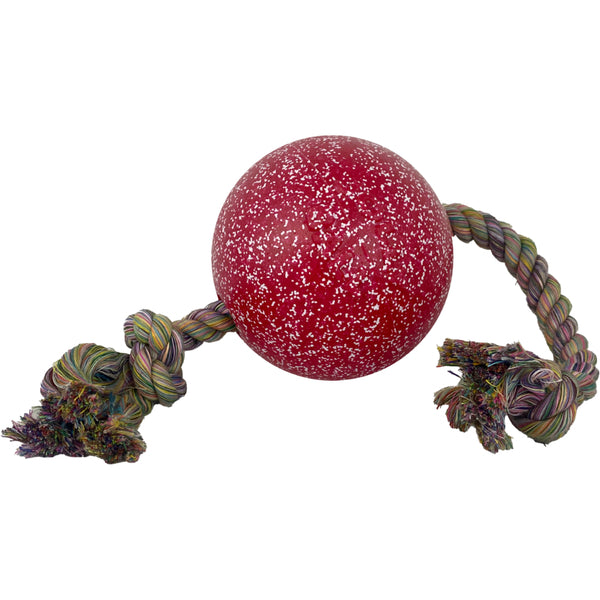 Jolly Pets Romp-N-Roll Red & White Speckle 6"