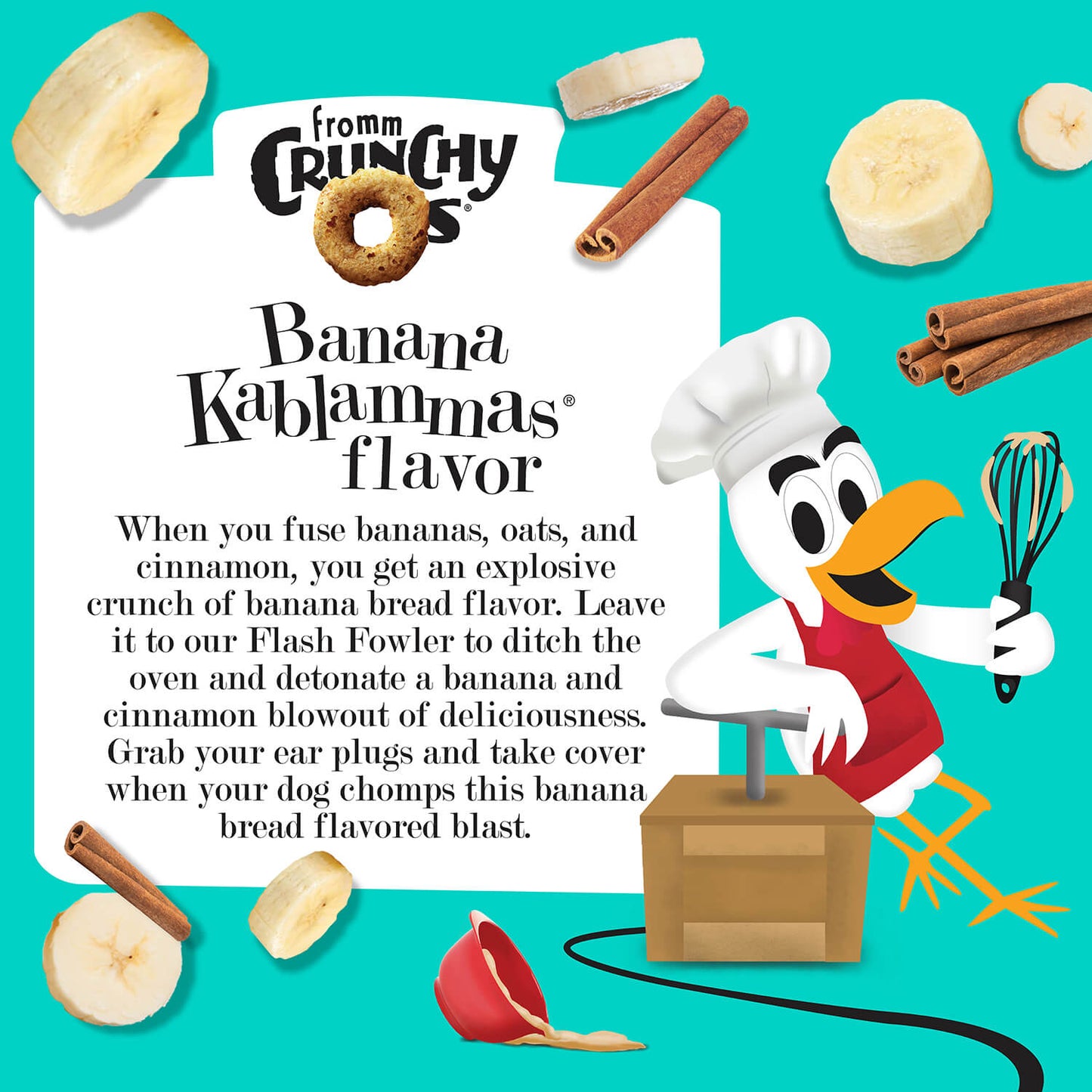 Fromm Crunchy Os Banana Kablammas Dog Treats