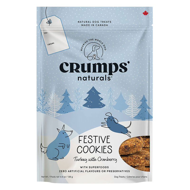 Crumps Naturals Festive Turkey with Cranberry Holiday Dog Treats