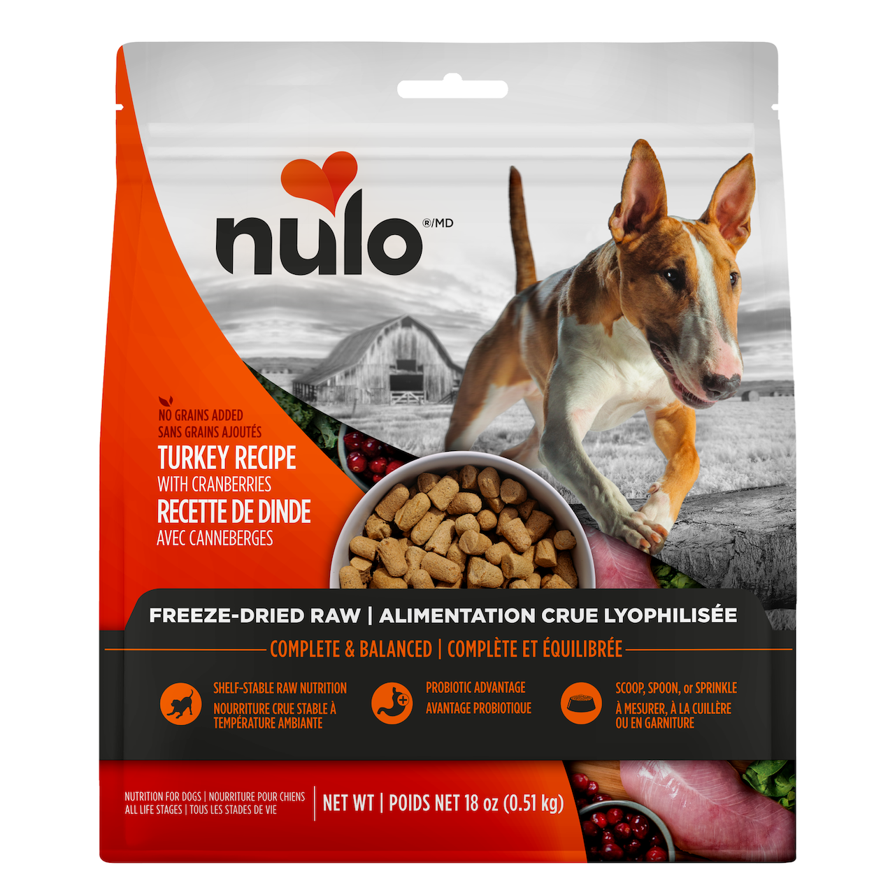 Nulo Freeze-Dried Raw Turkey with Cranberries for Dogs