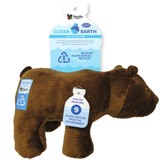 Spunky Pup Clean Earth Bear Dog Toy