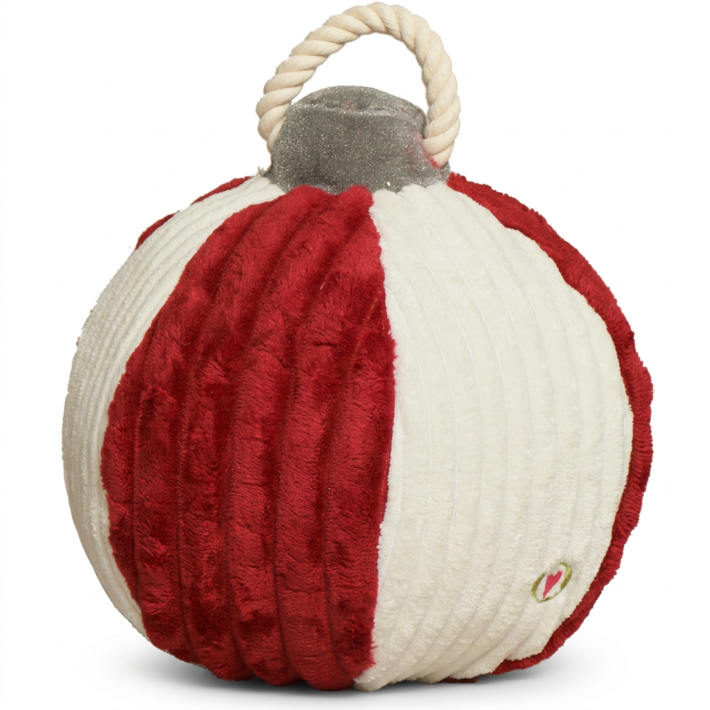 Plush Jolly Orna-Mutt Ball Dog Toy
