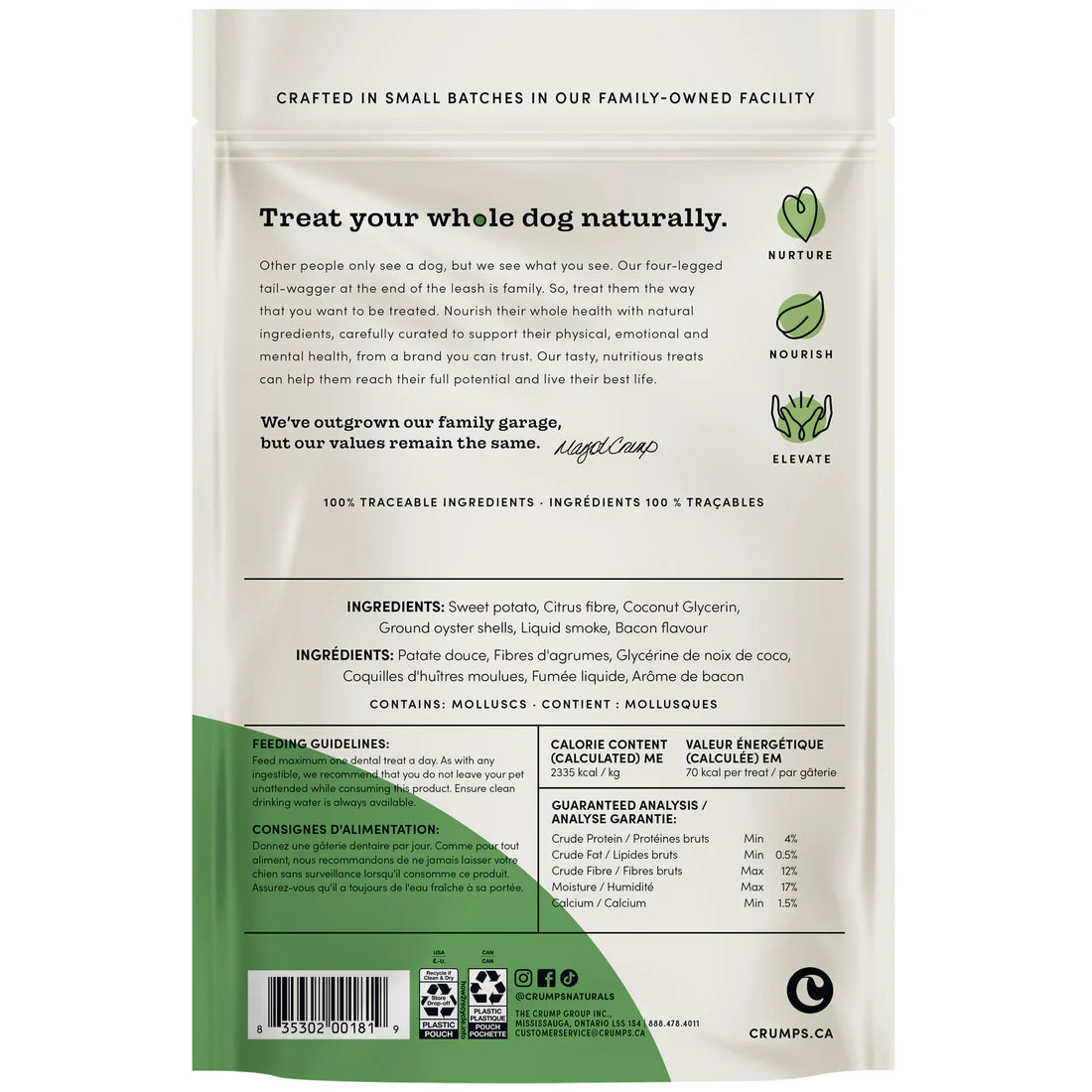 Crumps Plaque Busters Bacon Dental Sticks