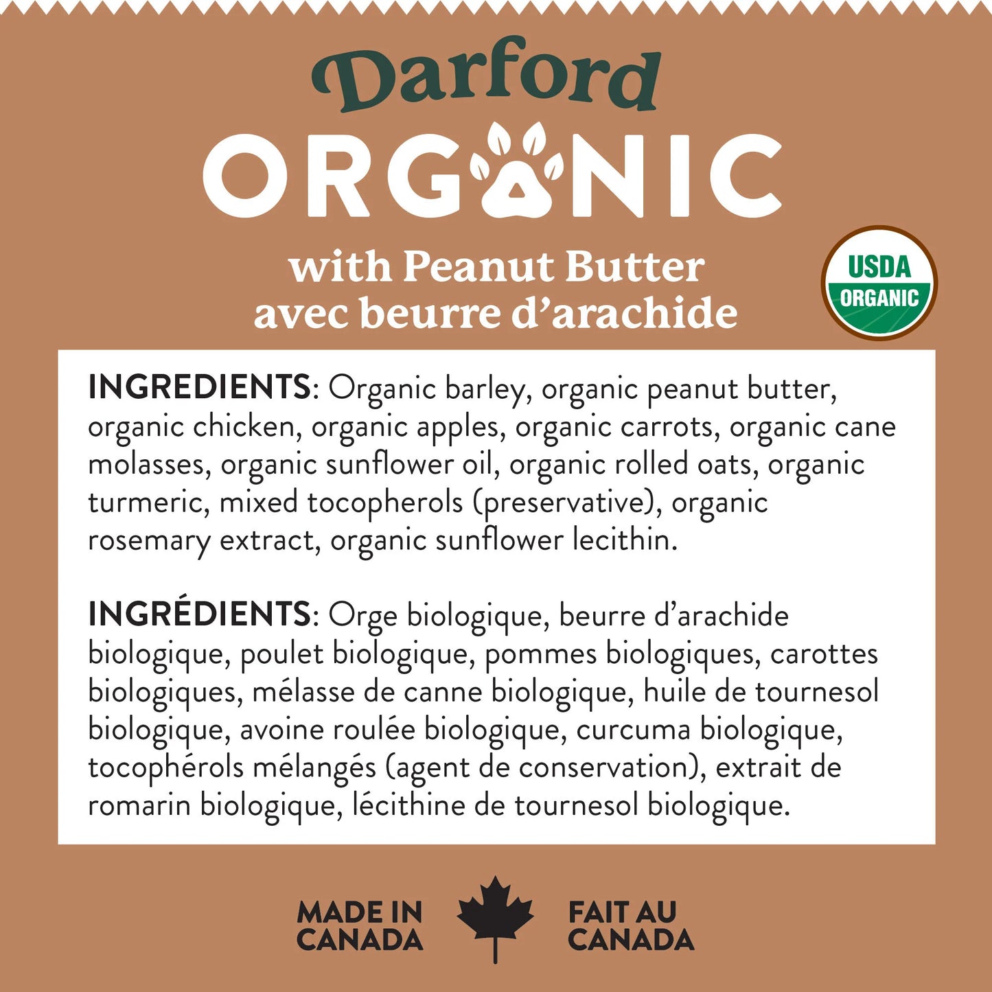 Darford Organic Peanut Butter Dog Treats