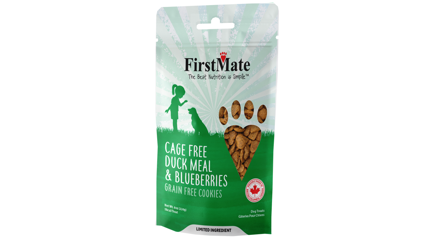 First Mate Cage Free Duck Meal & Blueberries Treats