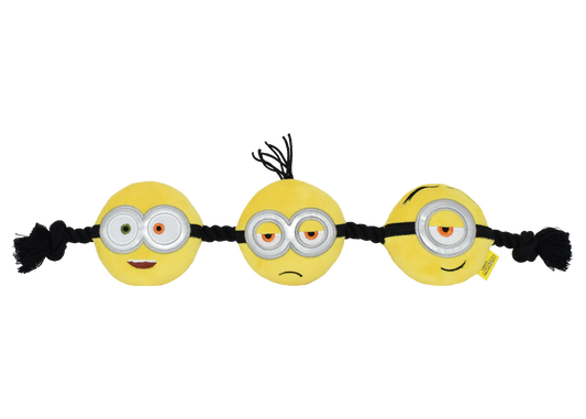Multipet Minions 3-Head Rope Tug Dog Toy