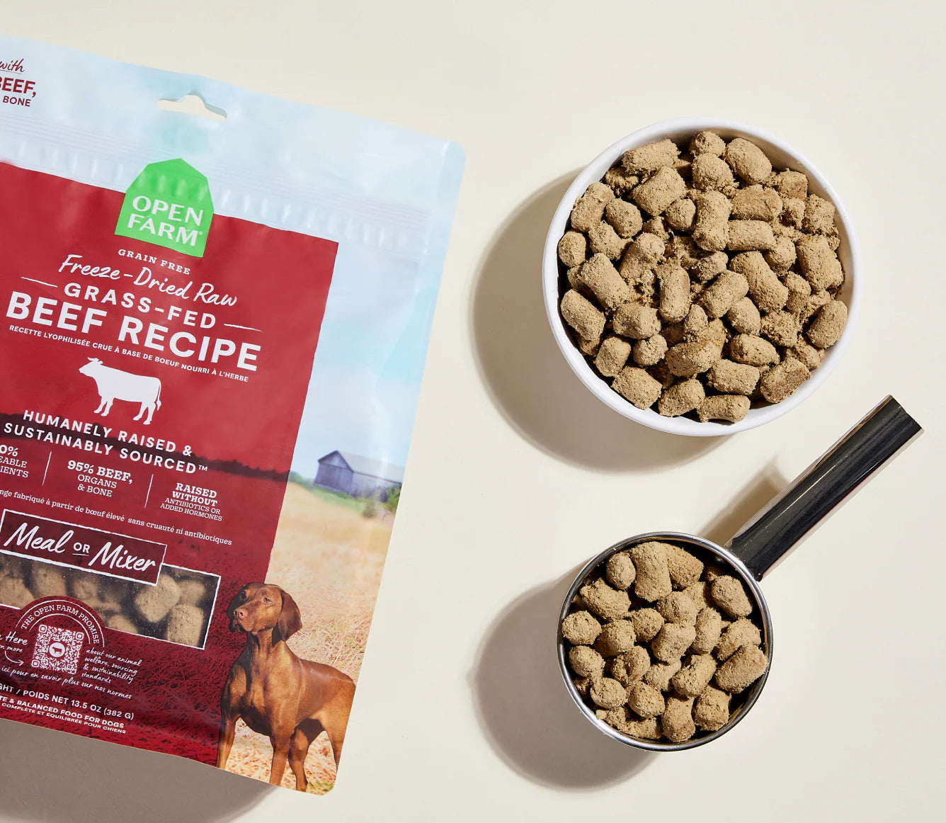 Open Farm Grass-Fed Beef Freeze Dried Raw Morsels for Dogs