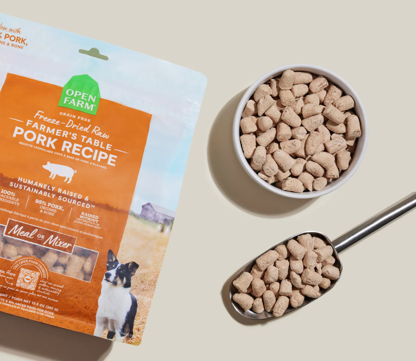 Open Farm Farmer's Table Pork Freeze Dried Raw Morsels for Dogs