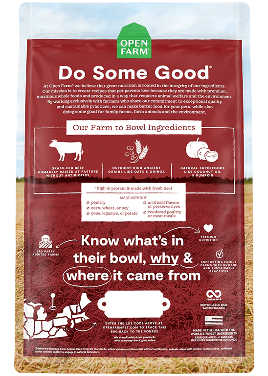 Open Farm Grass-Fed Beef & Ancient Grains Dog Food