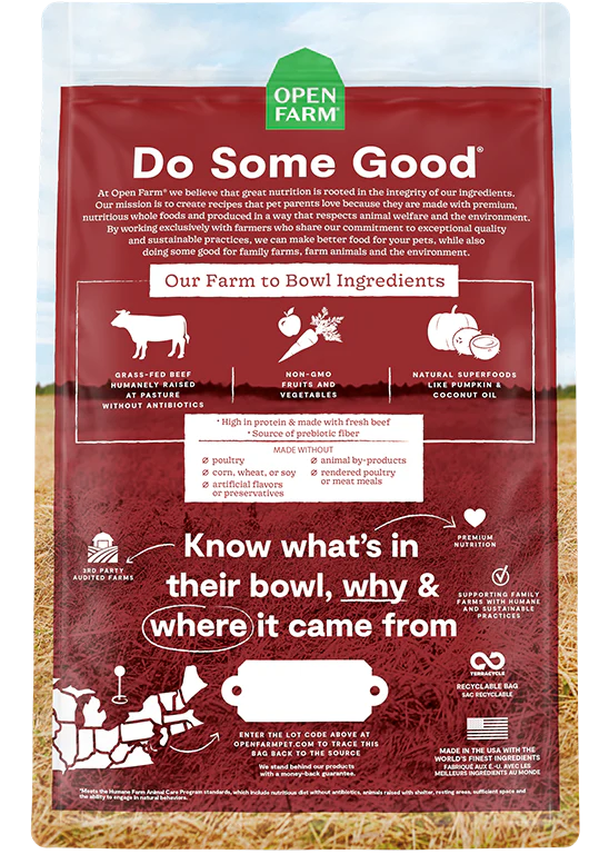 Open Farm Grass-Fed Beef Grain-Free Dog Food