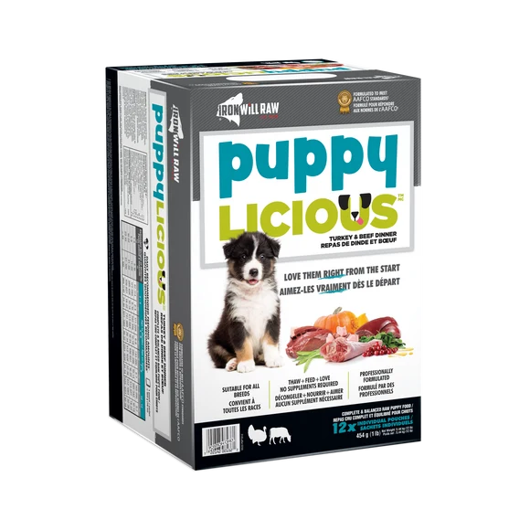 Iron Will Puppylicious Turkey & Beef Dinner Raw Dog Food