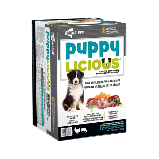Iron Will Puppylicious Turkey & Beef Dinner Raw Dog Food