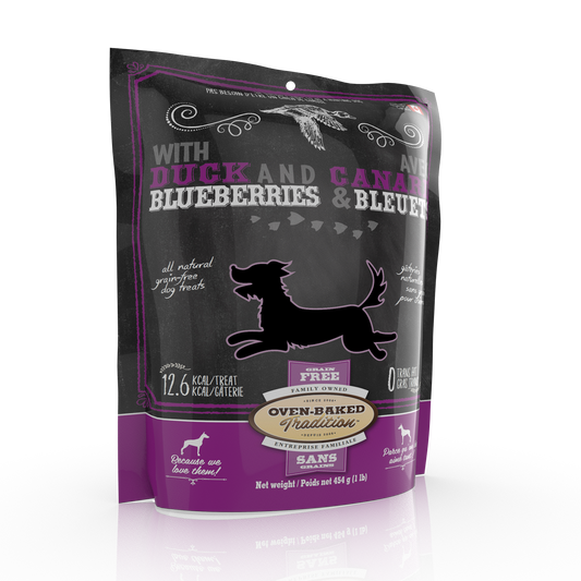 Oven-Baked Tradition Duck and Blueberries Dog Cookies