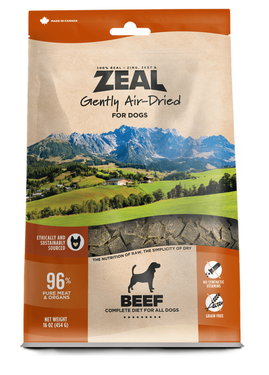 Zeal Gently Air-Dried Dog Food - Beef