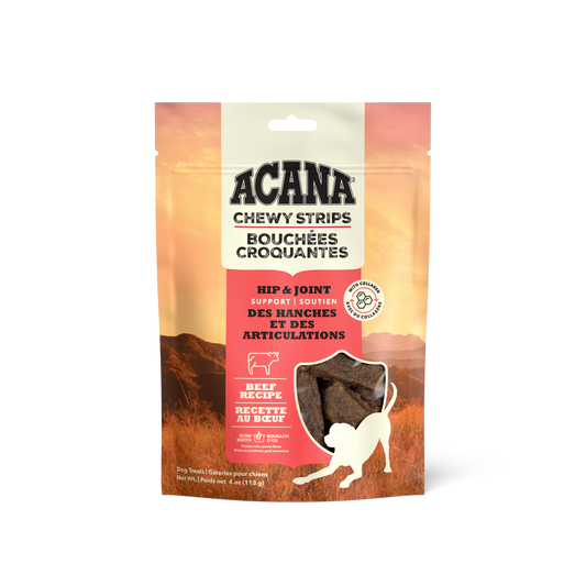 ACANA Chewy Strips Hip & Joint Support Beef Dog Treats