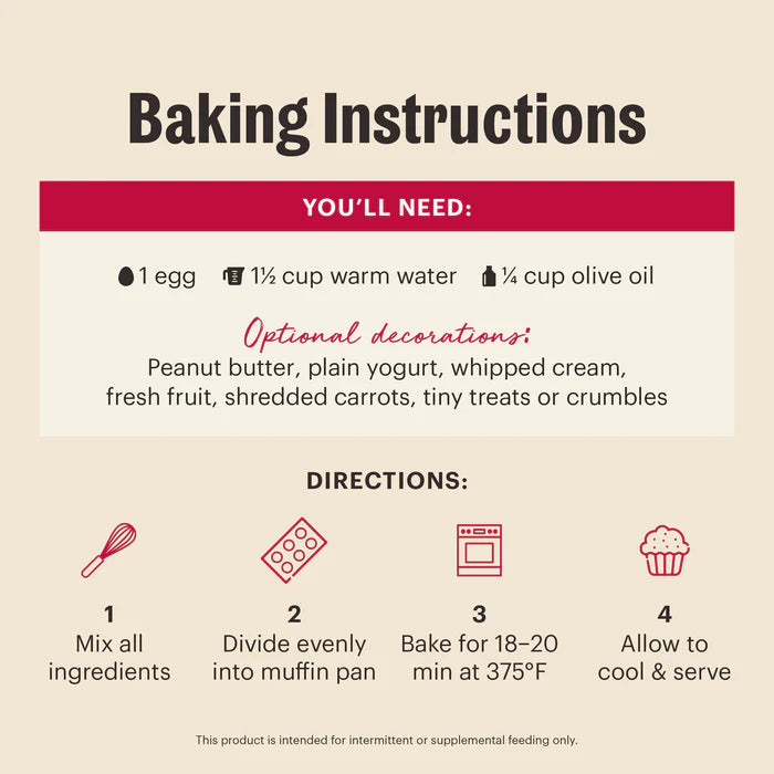 The Honest Kitchen Muffin Mix made with Chicken, Apples & Cinnamon for Dogs