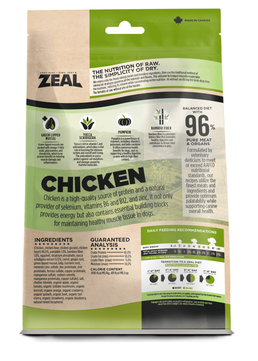 Zeal Gently Air-Dried Dog Food - Chicken