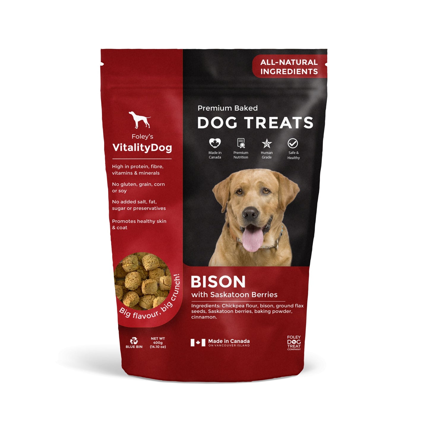 Foley’s Bison with Saskatoon Berries Dog Treats - Balto Sports Ltd.