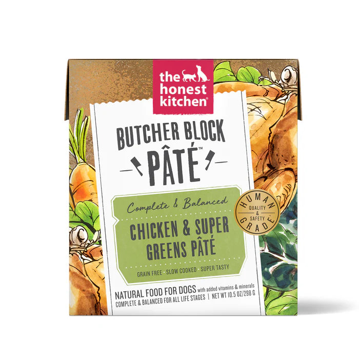 The Honest Kitchen Chicken & Super Greens Butcher Block Pâté Dog Food