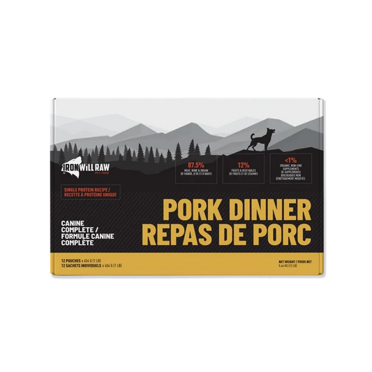 Iron Will Canine Complete Pork Dinner Raw Dog Food