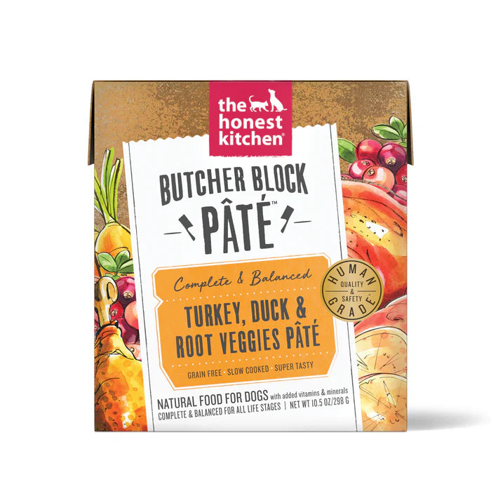 The Honest Kitchen Turkey, Duck & Root Veggies Butcher Block Pâté Dog Food
