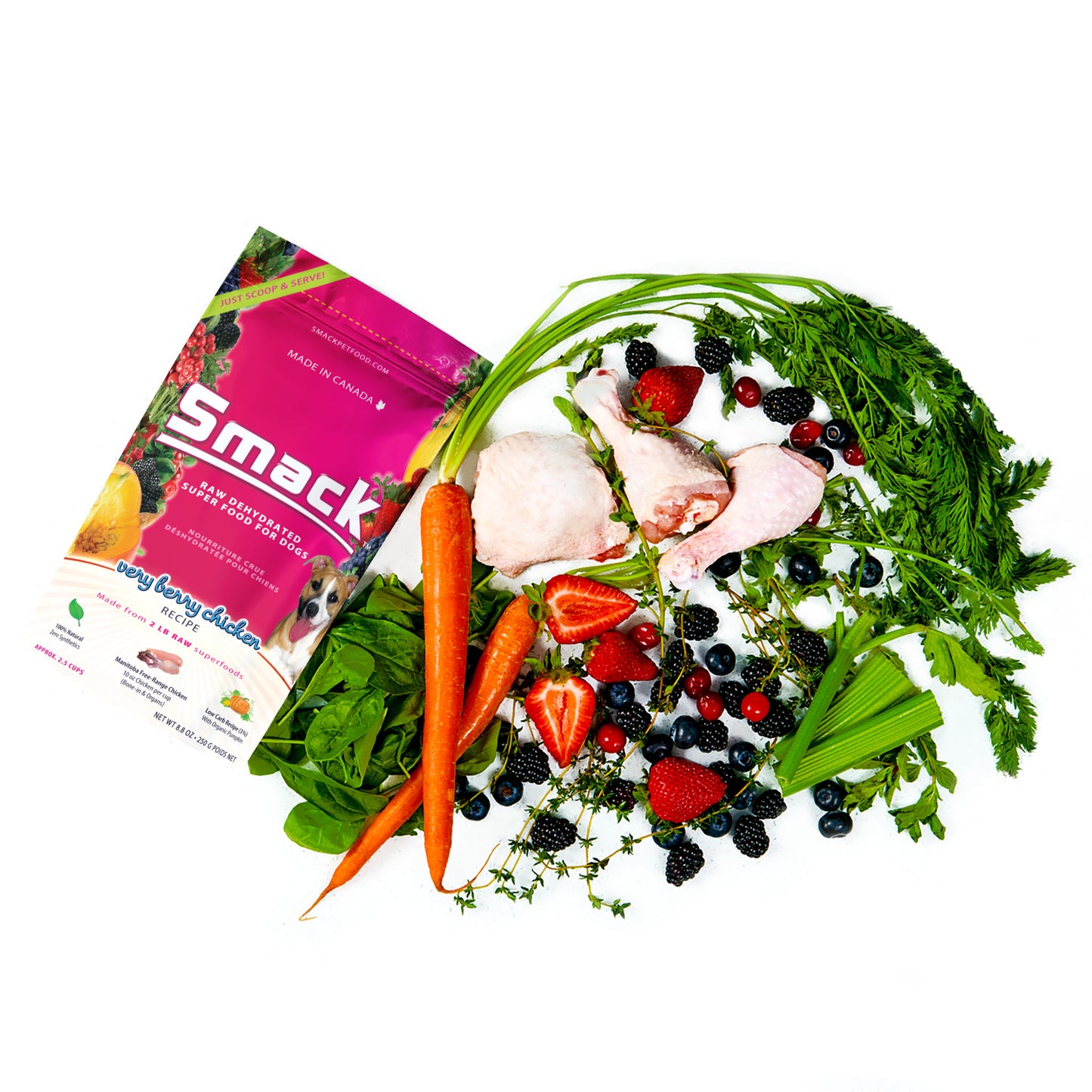 Smack Very Berry Chicken Dog Food